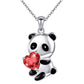 Large Silver Plated Panda Fashion Pendant