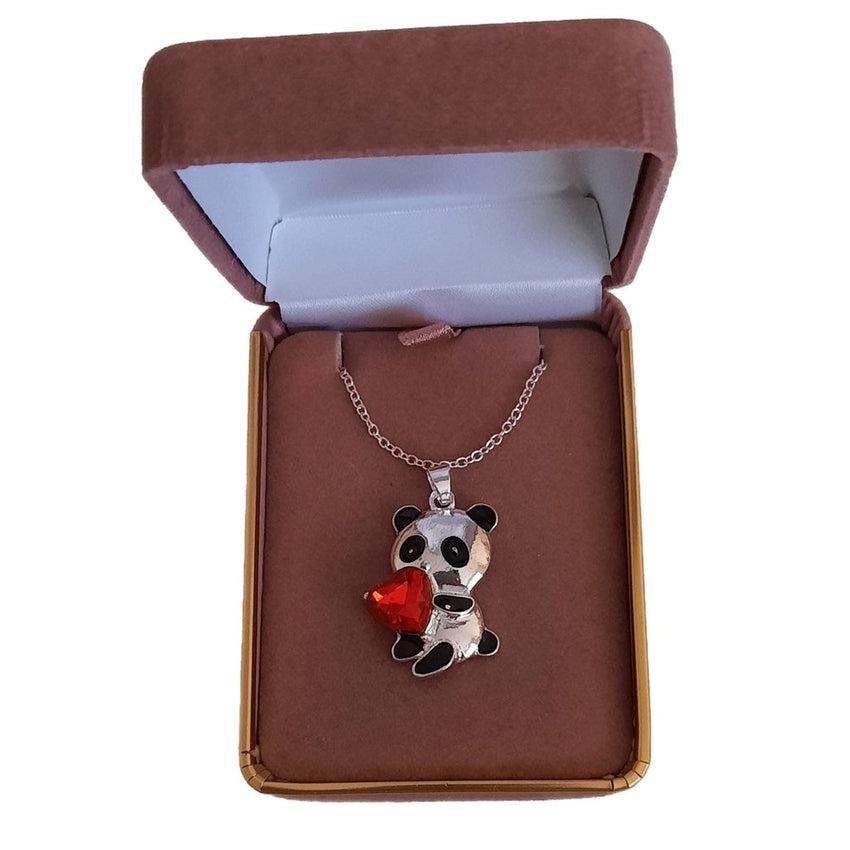 Large Silver Plated Panda Fashion Pendant
