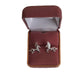 Large Silver Plated Pegasos Fashion Earrings