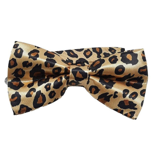 Leopard Print Marking Adjustable Bow Tie