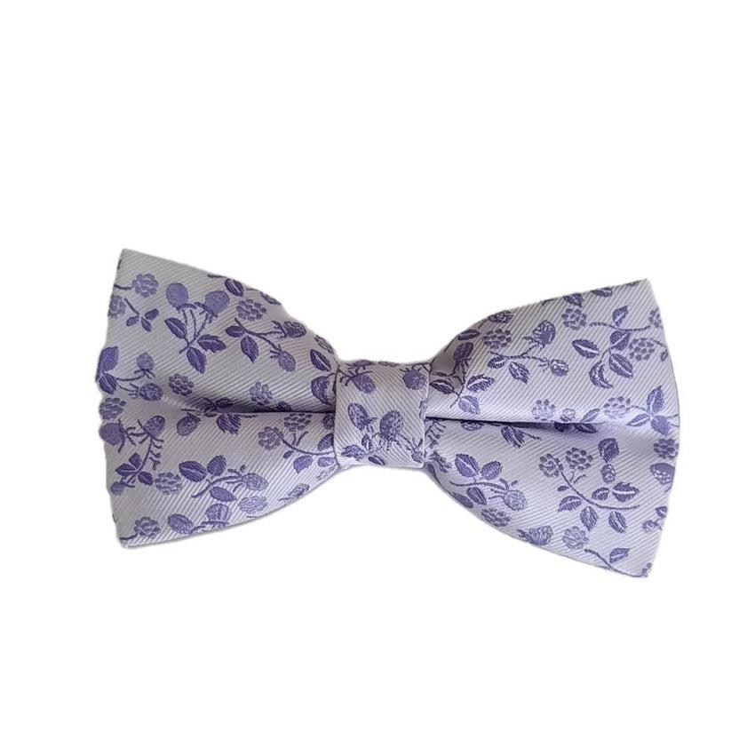 Light And Dark Purple Floral Bow Tie