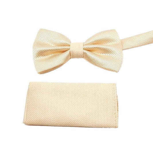 Light Gold Colour Bow Tie Set