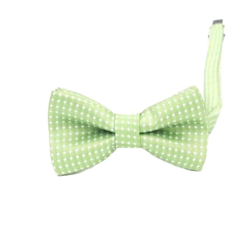 Light Green With White Spots Dickie Bow