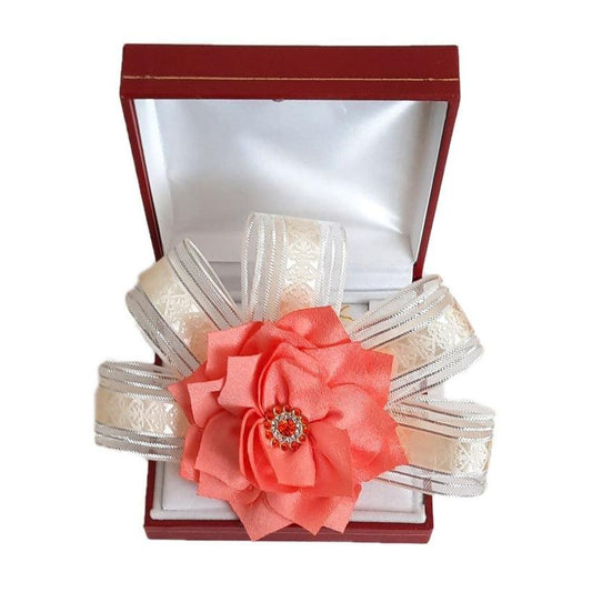 Light Orange And Cream Flower Wrist Corsage