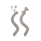 Long Dangly Diamante Clip on Earrings