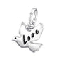 Love Etched Dove Of Peace Silver Confirmation Necklace