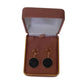 Marble Effect Gold Black Clip On Earrings(2)