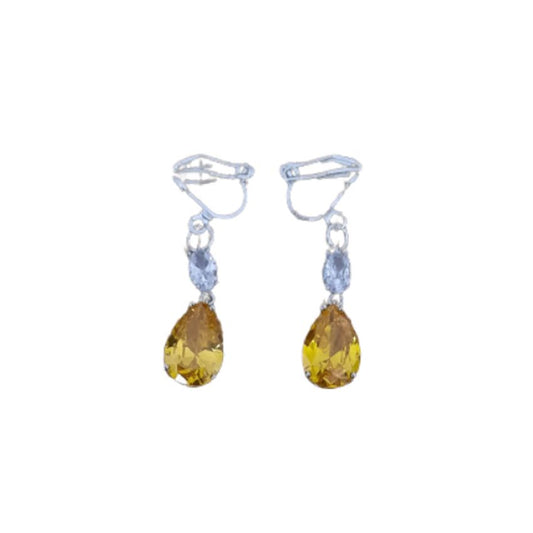 Marmalade Yellow Clip On Earrings