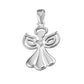 Medium Size Angel With a Heart Sterling Silver Pendant