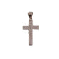 Medium Size Elegant Pave Cubic Zirconia Cross Pendant