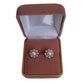 Medium Size Silver Petals With a Pearl Centre Flower Earrings
