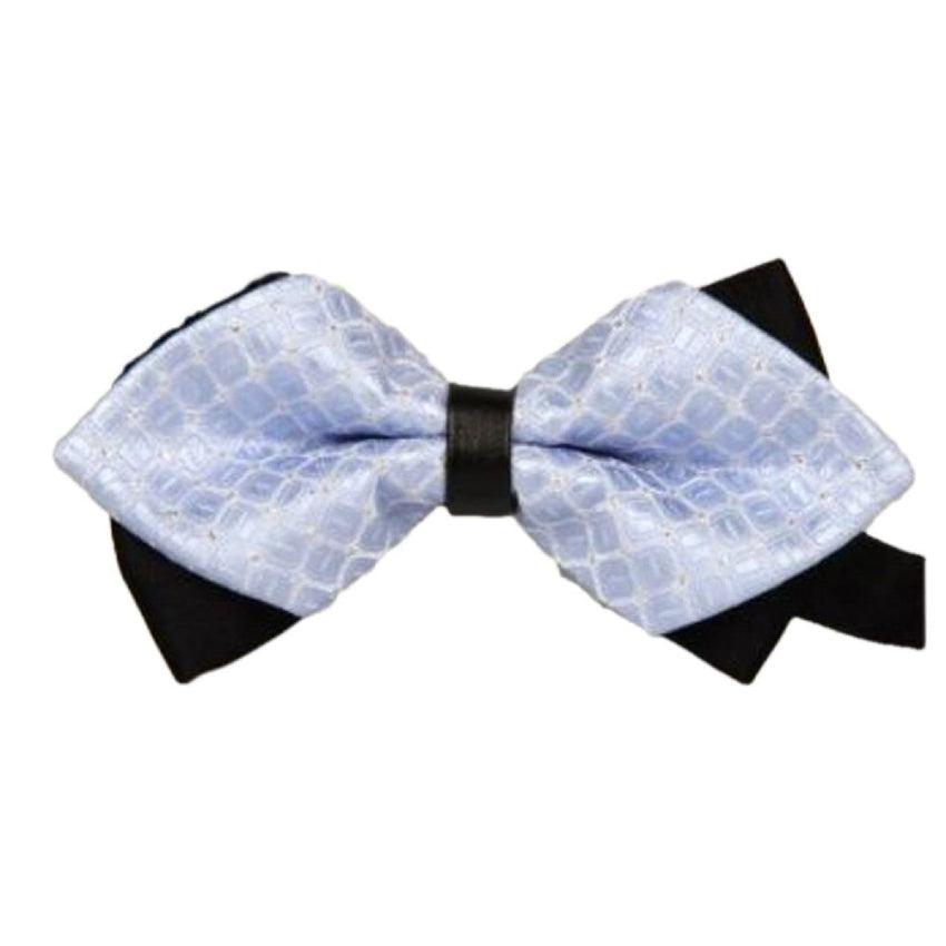 Mens Light Blue Checked Dicky Bow