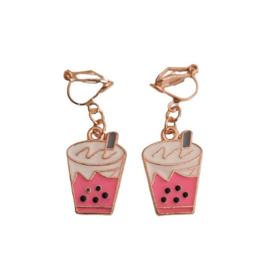 Milkshake Childrens Clip On Earrings