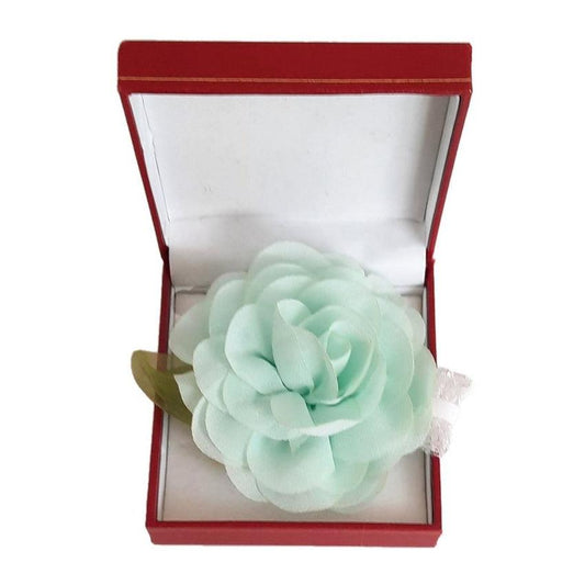 Mint Green Chiffon Rose Flower Wrist Corsage