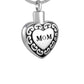 Mom Heart Shaped Cremation Ashes Locket