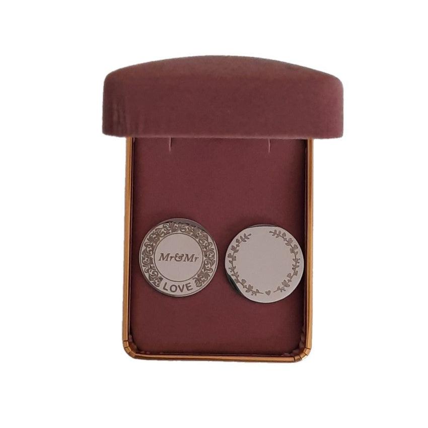 Mr And Mr Love Engraved Wedding Coin Token