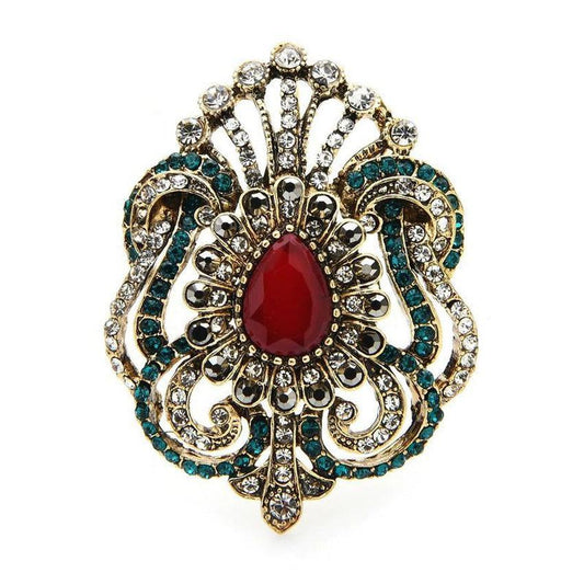 Multi Coloured 3D Vintage Brooch