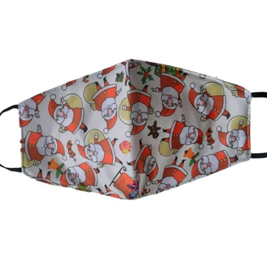 Multiple Santas Christmas Face Mask