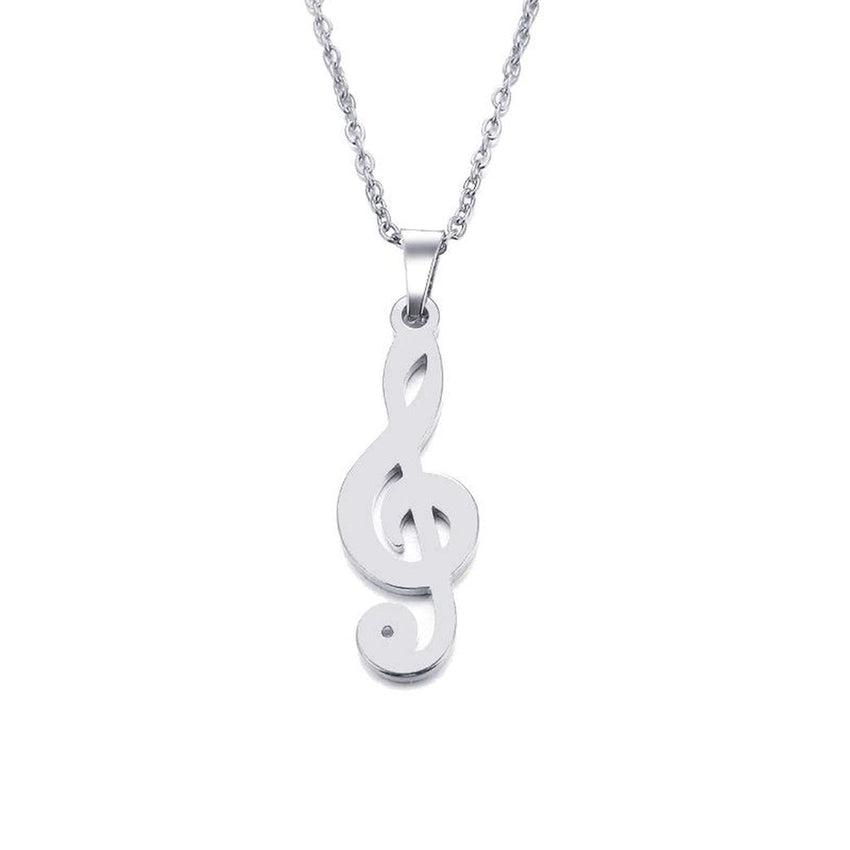 Music Note Stainless Steel Pendant
