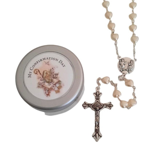 My Confirmation Day Gift Rosary Beads in a Gift Tin