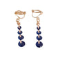 Navy Blue Drop Clip On Earrings