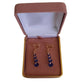 Navy Blue Drop Clip On Earrings