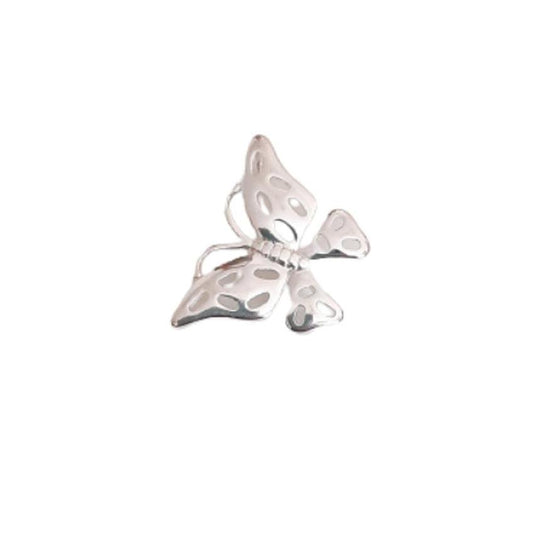 Open Cut Design Silver Butterfly Necklace