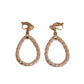 Open Pearl Hoop Drop Clip On Earrings