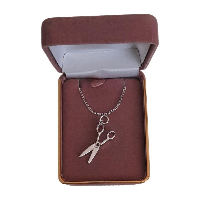 Open Scissor Design Silver Pendant