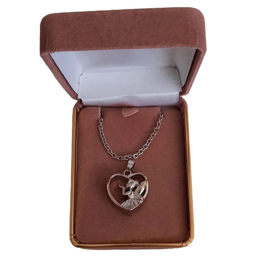 Open Frame Angel Memorial Cremation Ashes Pendant