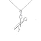 Open Scissor Design Silver Pendant