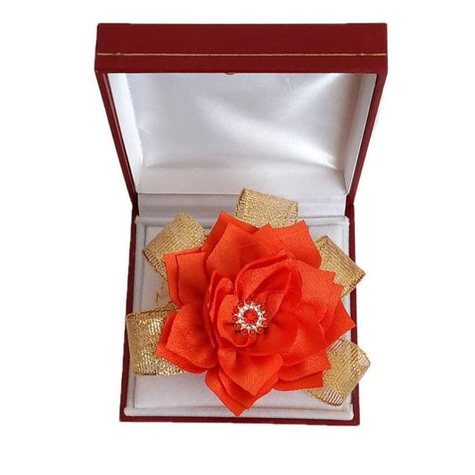 Orange And Gold Flower Wrist Corsage