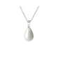 Oval 10mm Pear Drop Pearl Pendant on a Sterling Silver Chain