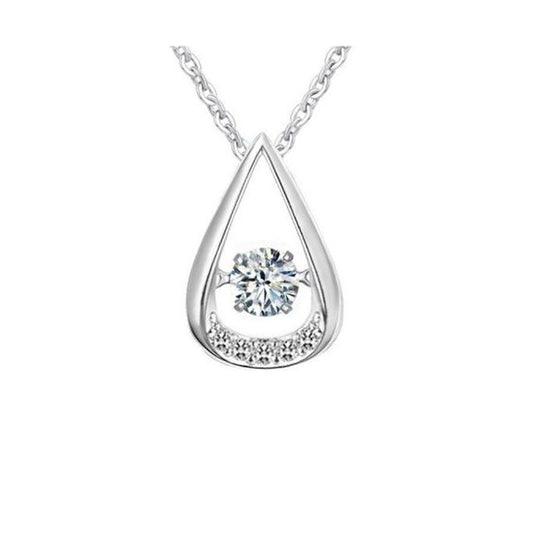 Oval CZ Centre Silver Pendant
