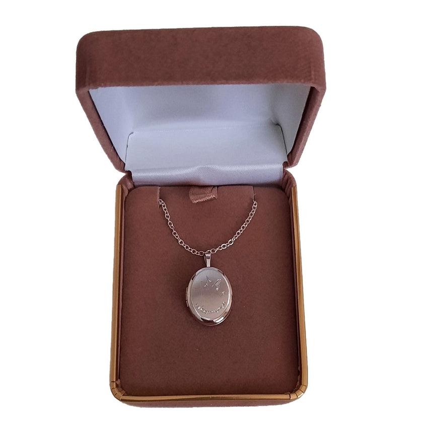 Oval Sterling Silver Girls Chalice Engraved My First Communion Locket