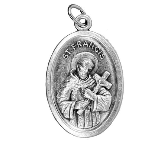 Oxidised St Francis Holy Medal