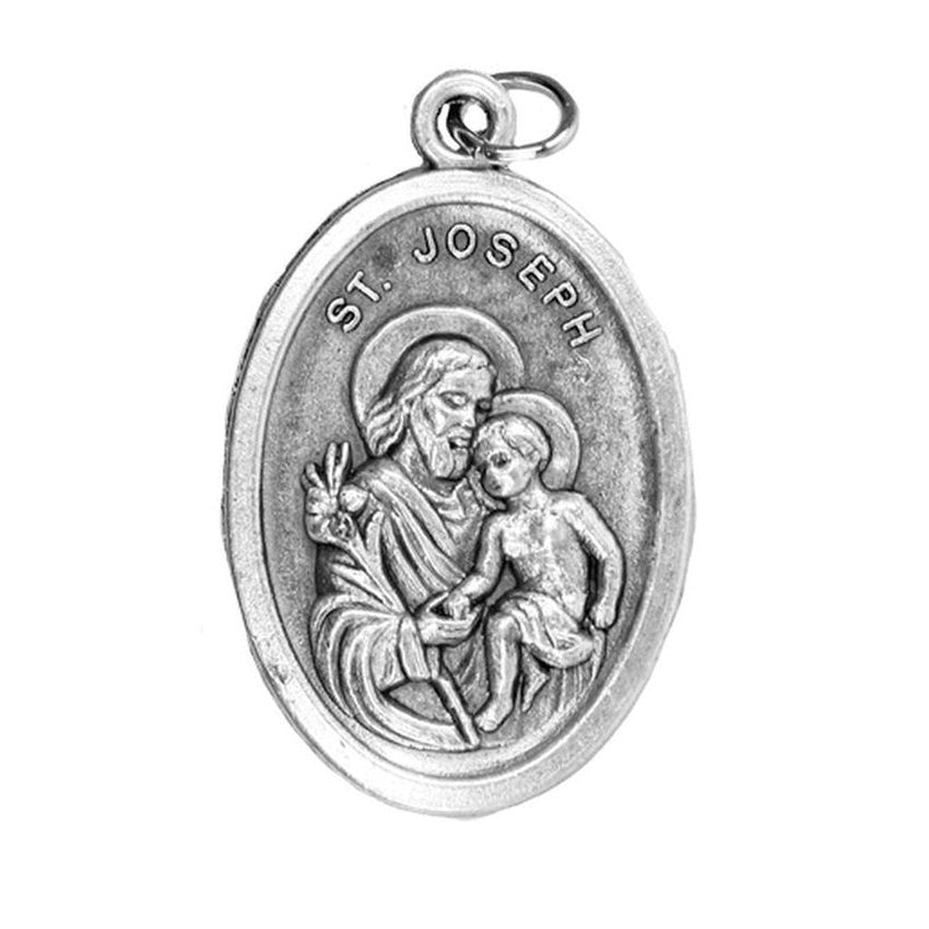 Oxidised St Joseph Holy Medal