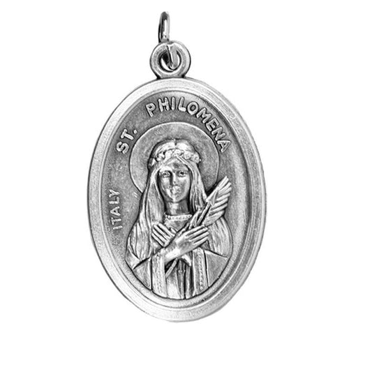 Oxidised St Philomena Holy Medal