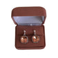 Pale Orange Cubic Zirconia Drop Clip On Earrings