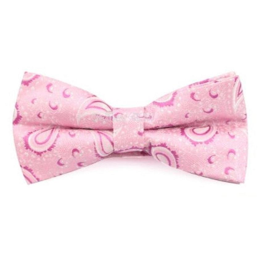 Pale And Dark Pink Swirl Bow Tie