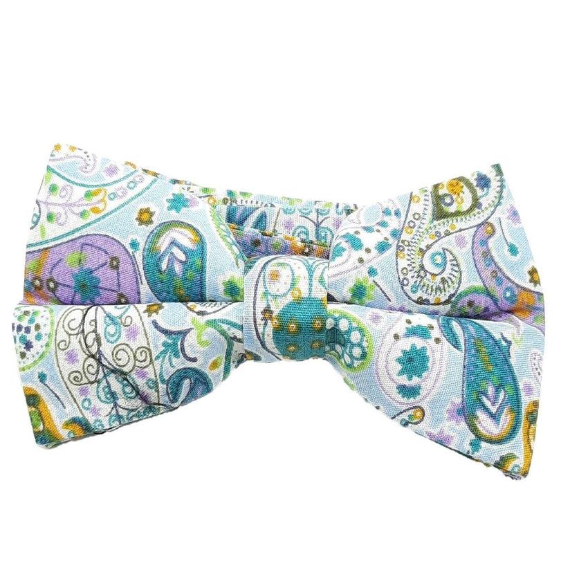 Pastel Colour Paisley Pattern Bow Tie