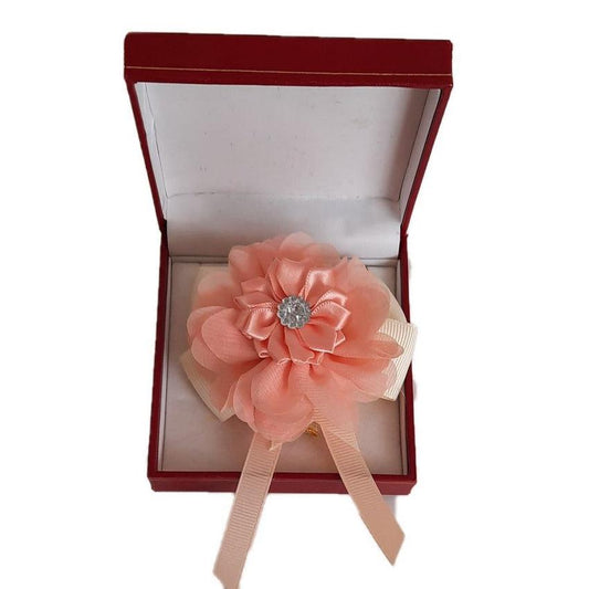 Peach And Cream Flower Wrist Corsage