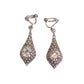 Pear Drop Full Diamante Clip On Earrings