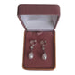 Pearl And CZ Drop Clip On Earrings