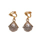 Pearl Clam Shell Clip On Earrings