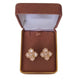 Pearl Inset Flower Design Clip On Earrings(2)