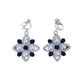 Pearls With Black Diamante Clip On Earrings