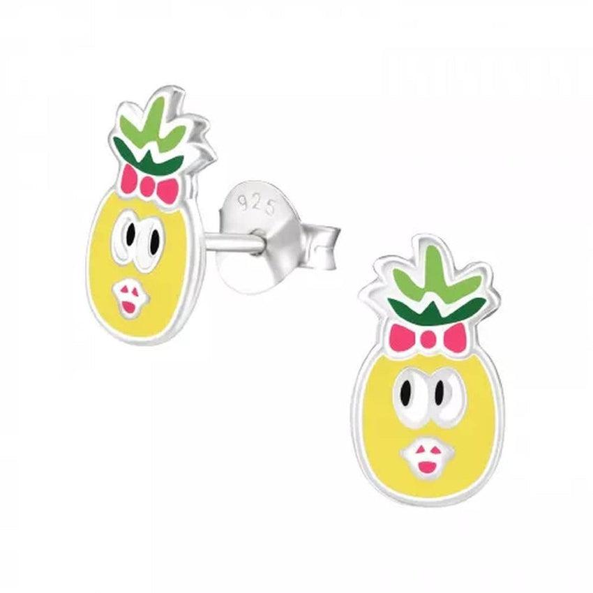 Pineapple Sterling Silver Earrings