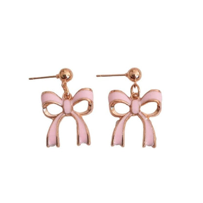 Pink Bow Fashion Jewellery Earrings