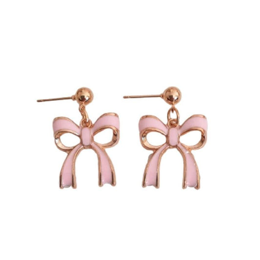 Pink Bow Fashion Jewellery Earrings